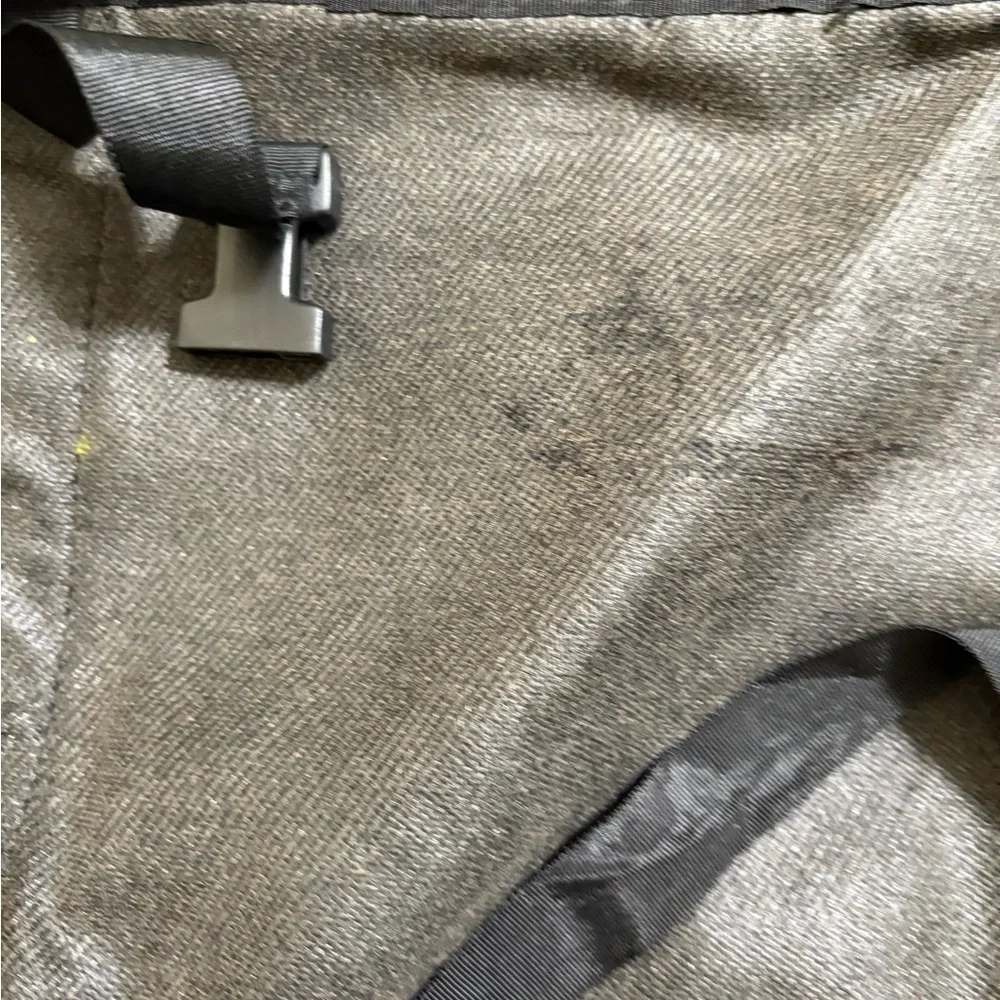 Vintage Eddie Bauer Leather +Canvas Hanging Garment Bag & Matching Carry Bag Set